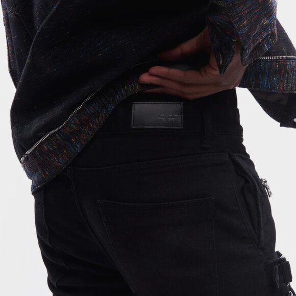 AKINGS Black Omari Stacked Jeans - Picture 12 of 12